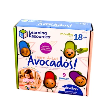 Avocados learn a lot juego de emociones con expresiones faciales intercambiables, ideal para desarrollar inteligencia emocional y reconocimiento de emociones en niños con TEA