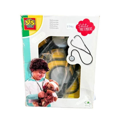 Estetoscopio infantil de juguete colorido, ideal para juego simbólico de roles, desarrollar empatía, lenguaje y disminuir miedo al médico en niños con TEA o ansiedad