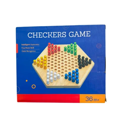 Juego de mesa de damas chinas con tablero de estrella y canicas de colores, ideal para desarrollar estrategia, atención y habilidades sociales en niños con TEA o TDAH